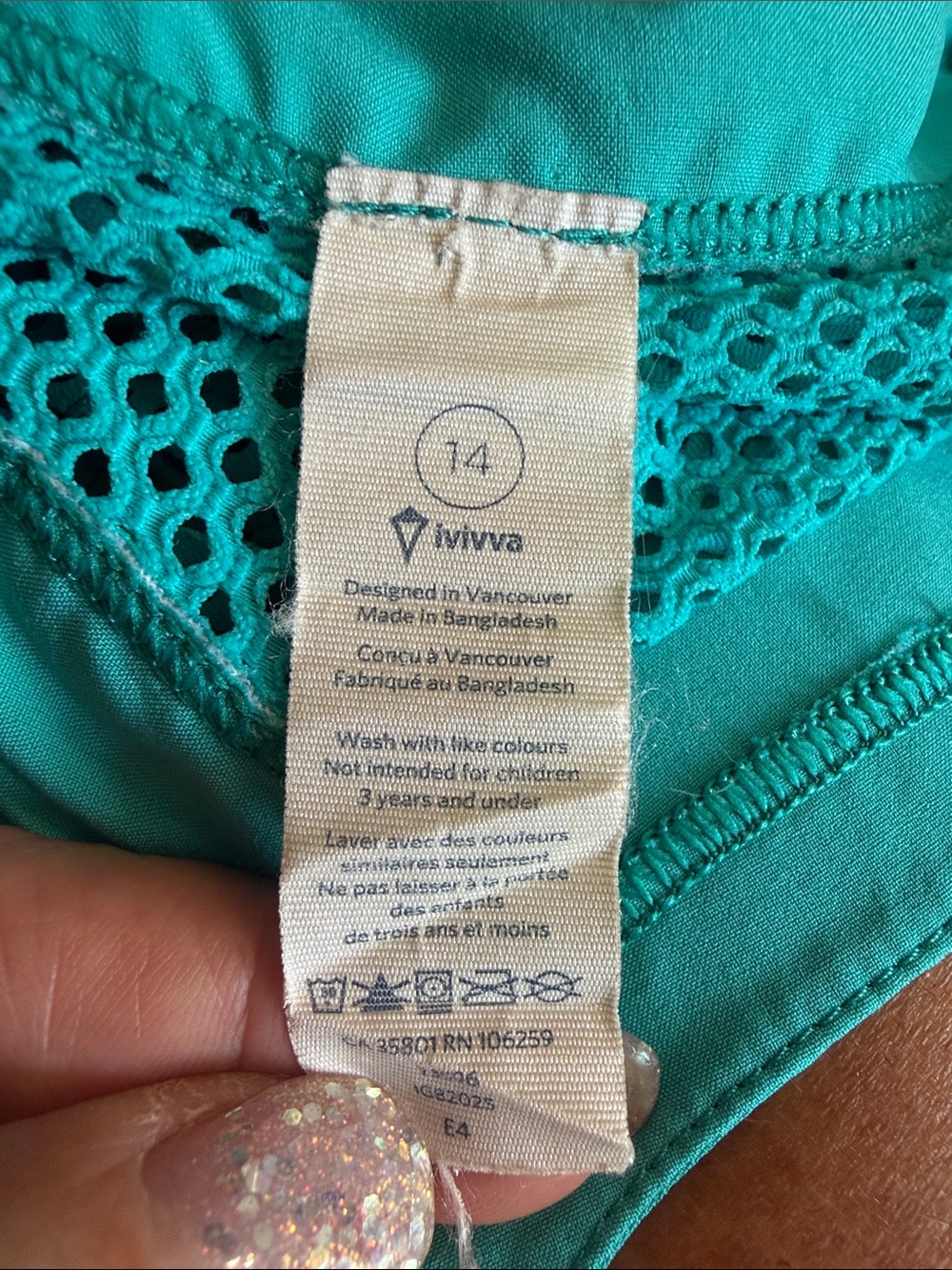 Ivivva girls size 14 teal tennis dress